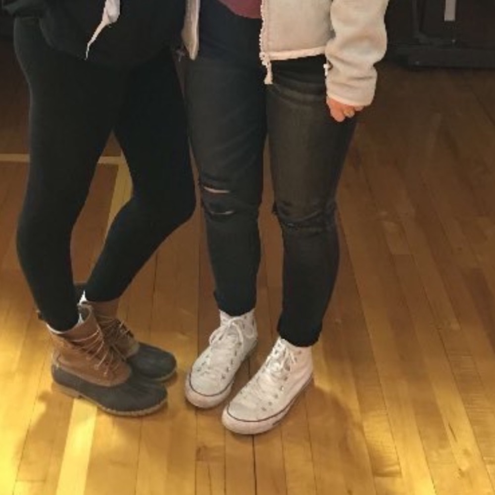 tall white converse